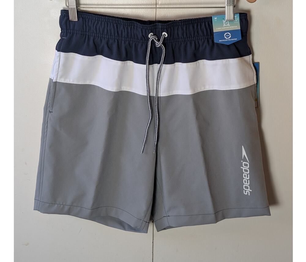 Speedo Grey & Blue Mens Shorts Medium